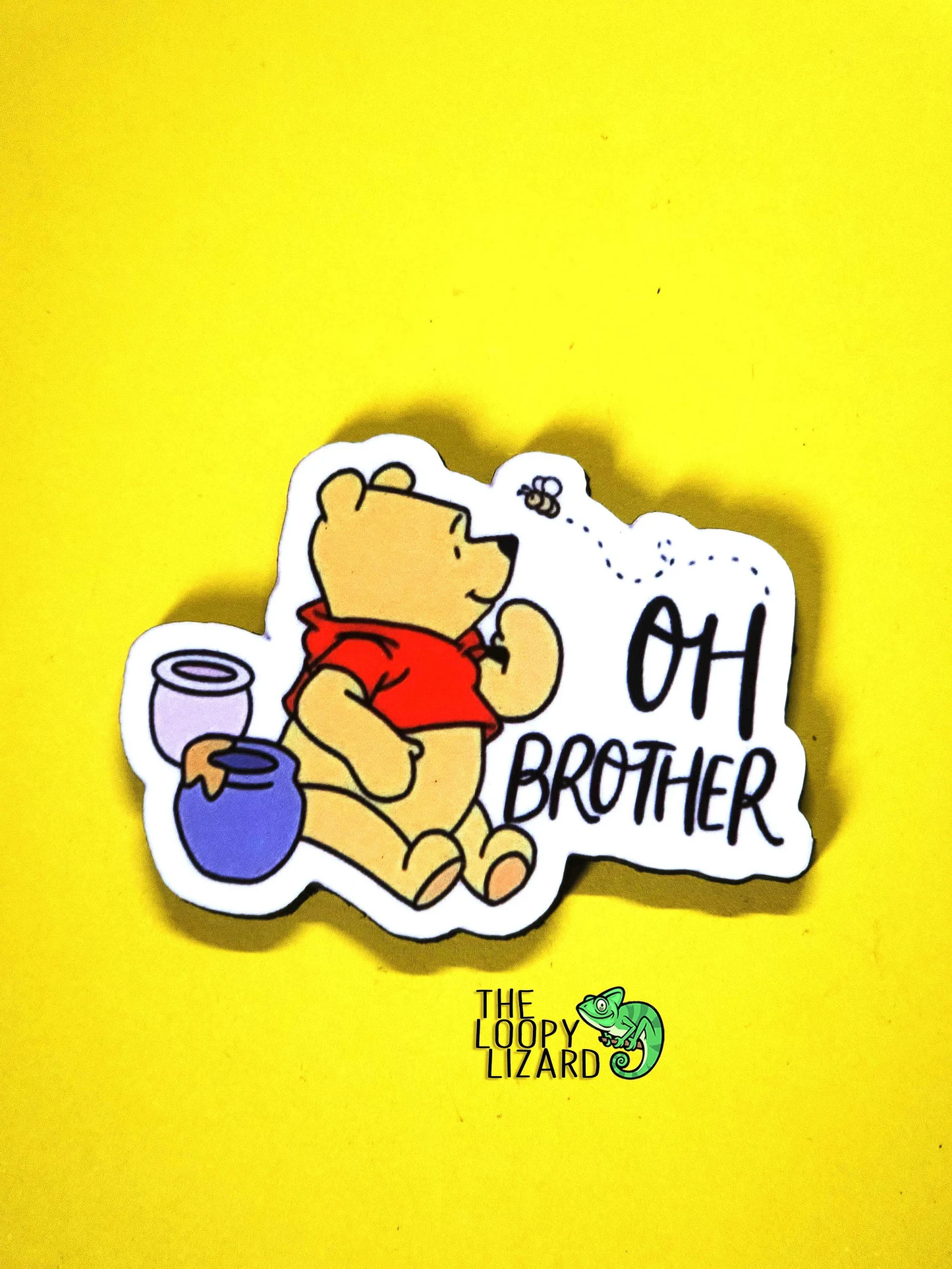 Winnie the Pooh "Oh Brother" Pin Badge/ Magnet