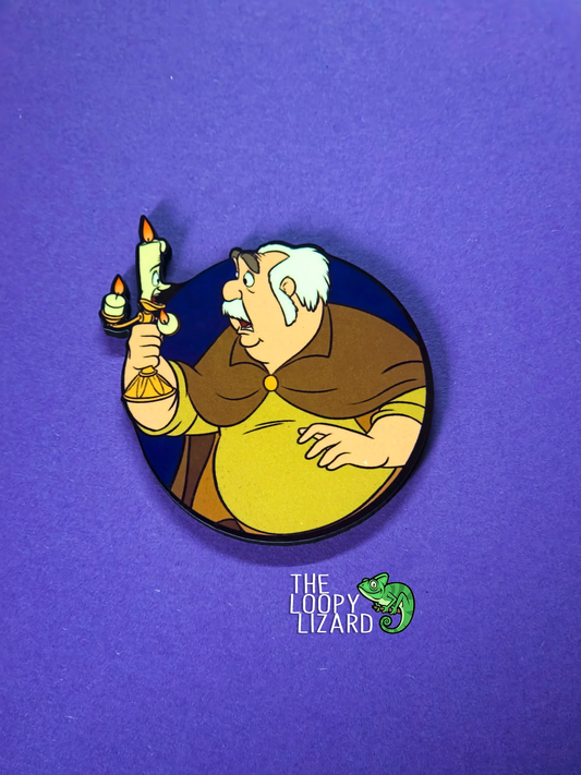 Maurice and Lumiere Pin Badge/ Magnet - Beauty and the Beast