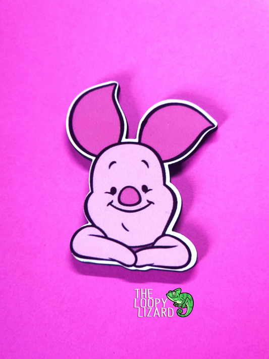 Piglet Head Pin Badge/ Magnet - Winnie the Pooh