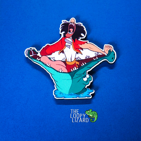 Crocodile Attack Pin Badge/ Magnet - Peter Pan