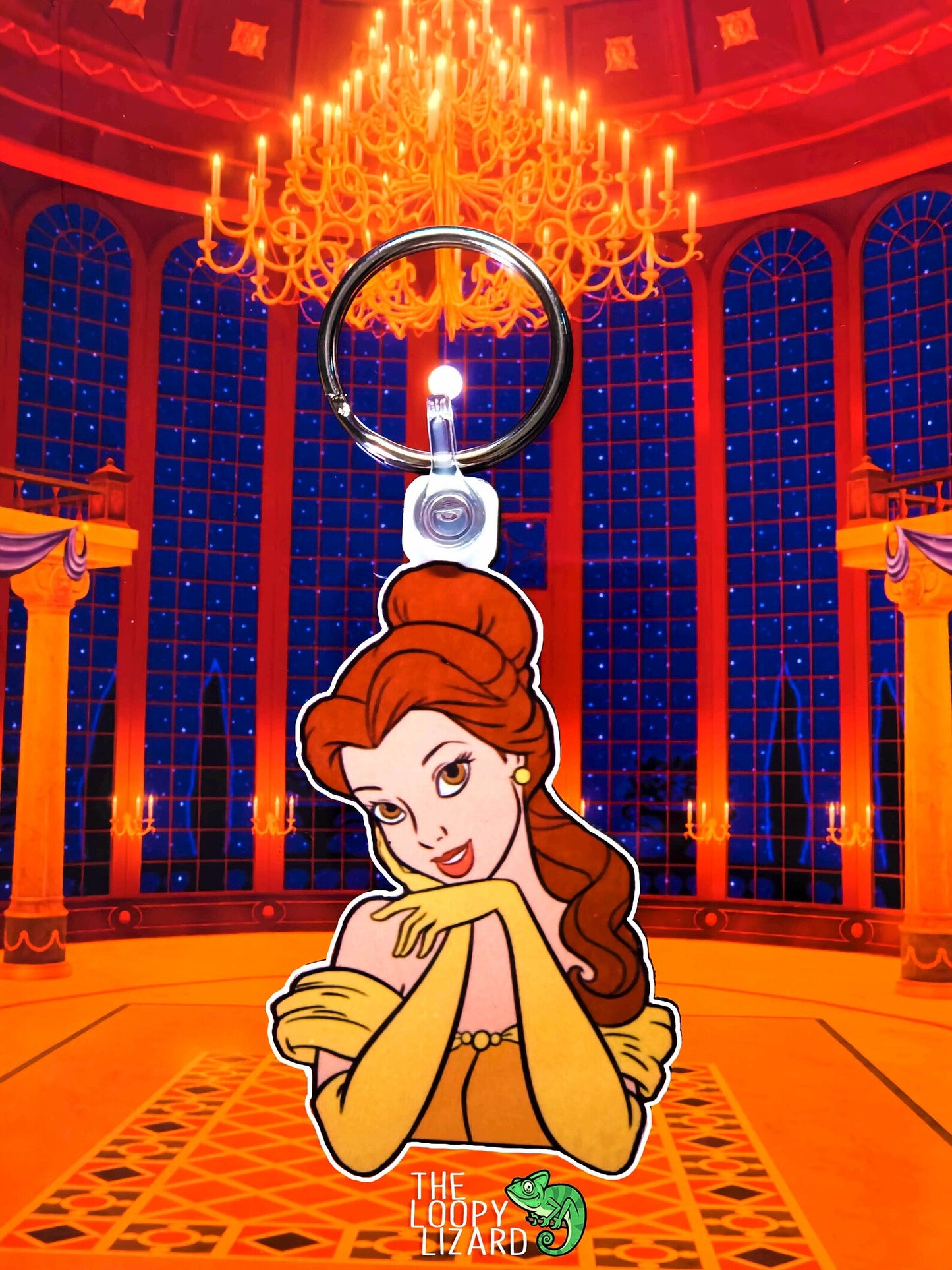 Belle Keyring - Beauty and the Beast