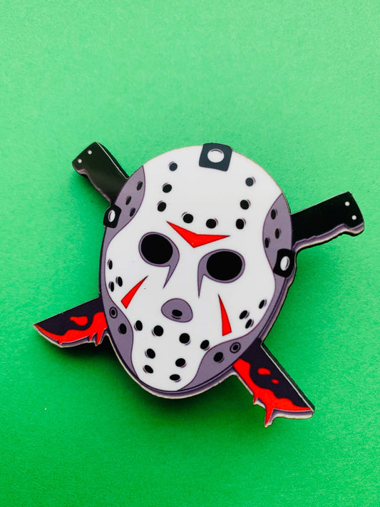 Jason Voorhees Pin Badge/ Magnet - Friday the 13th