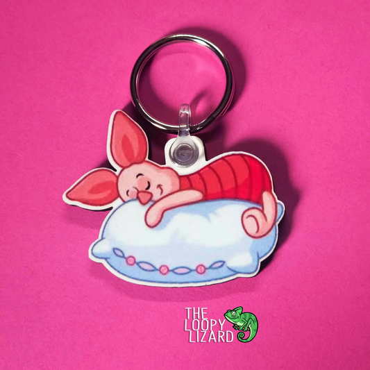Sleepy Piglet Keyring - Winnie the Pooh