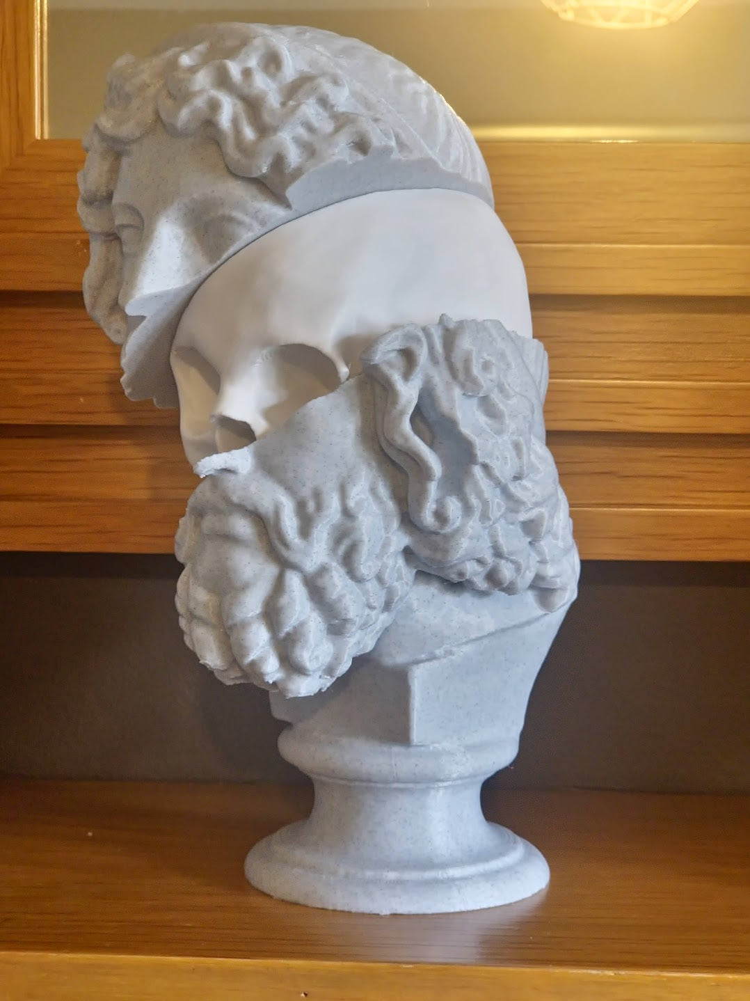 Greek Statue Skull Ornament