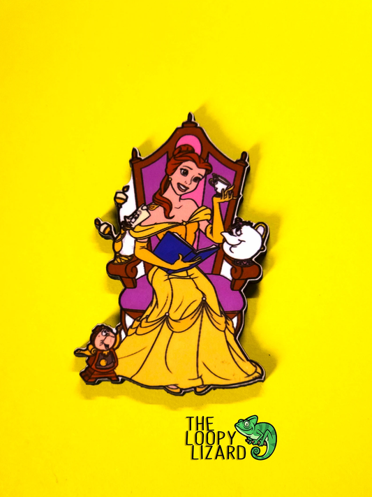 Belle Throne Pin Badge/ Magnet - Beauty and the Beast