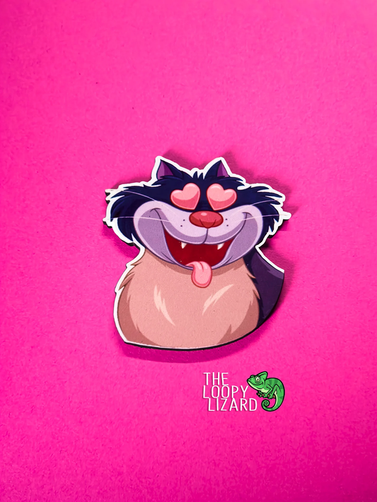 Lucifer Heart Eyes Pin Badge/ Magnet - Cinderella