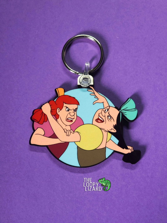 Anastasia and Drizella "Ugly Stepsisters" Keyring - Cinderella