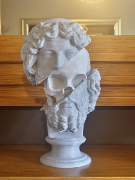 Greek Statue Skull Ornament