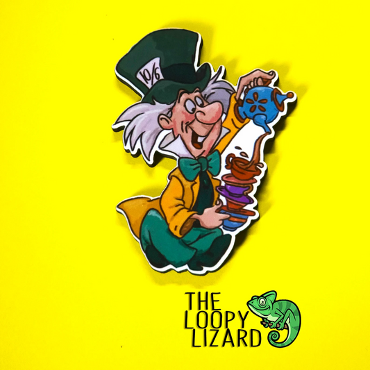 Mad Hatter Pin Badge/ Magnet - Alice in Wonderland