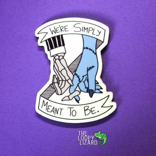"Simply Meant To Be" Pin Badge/ Magnet - The Nightmare Before Christmas