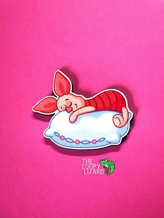 Sleepy Piglet Pin Badge/ Magnet - Winnie the Pooh