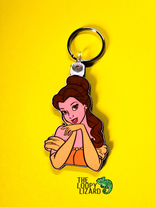 Belle Keyring - Beauty and the Beast