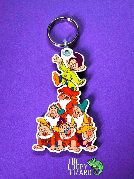 Dwarf Pile Keyring - Snow White