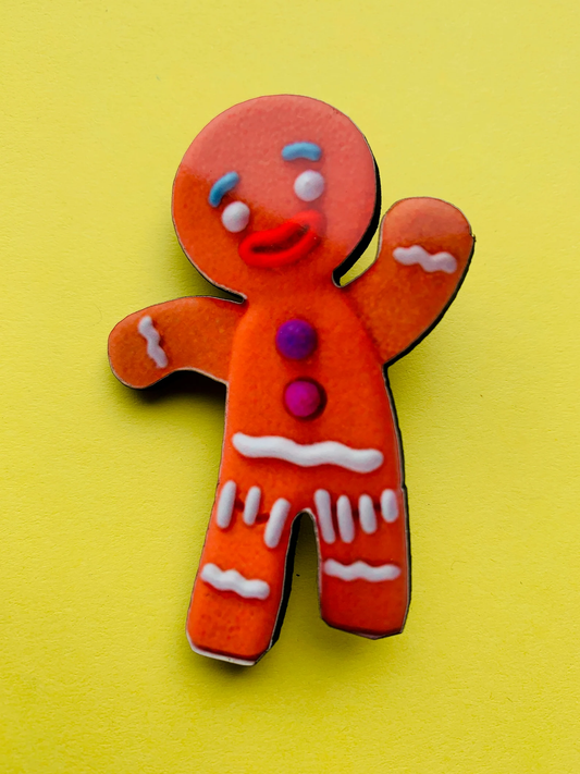 Gingerbread Man Pin Badge/ Magnet - Shrek